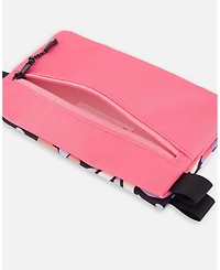 Deux par Deux Girl Double Pencil Case Retro Flower Print