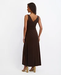 kensie Women's Draped Cowlneck Sleeveless Maxi Dress