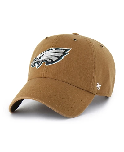 '47 Brand x Carhartt Men's Brown Philadelphia Eagles Clean Up Adjustable Hat