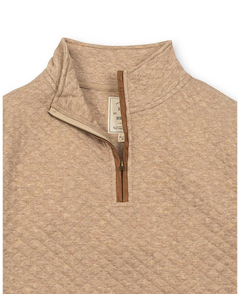 Hope & Henry Men's Quilted Half Zip Pullover