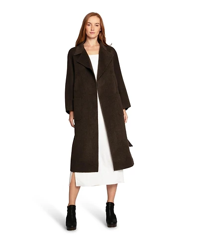 Belle & Bloom Women's Big Girl Belted Wool Blend Coat