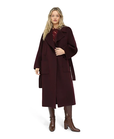 Belle & Bloom Women's Big Girl Belted Wool Blend Coat