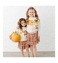 Sweet Wink Little and Big Girls Fall Babe Fun Patch Sweatshirt