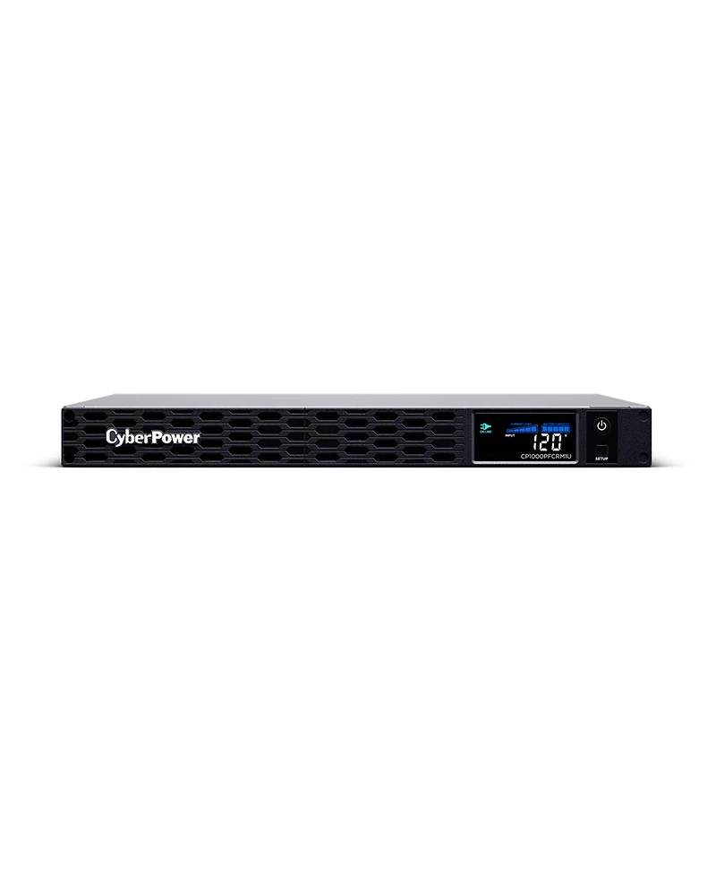 CyberPower CP1000PFCRM1U 1000VA/600W PFC Sinewave Lcd Rackmount Ups System, Black