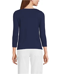 Lands' End Women's Mariner Jersey Boatneck Top