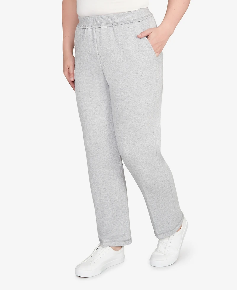 Alfred Dunner Petite Casual Vibe Cozy Short Length Slant Pocket Pants