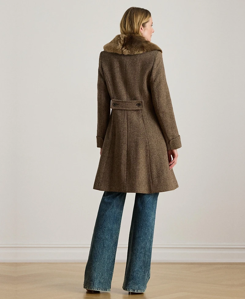 Lauren Ralph Lauren Women's Faux-Fur-Collar Coat