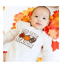 Sweet Wink Baby Boys Tis The Season Pumpkin Patch Long Sleeve Romper