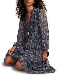 Lucky Brand Women's Floral Long Sleeve Midi Dress