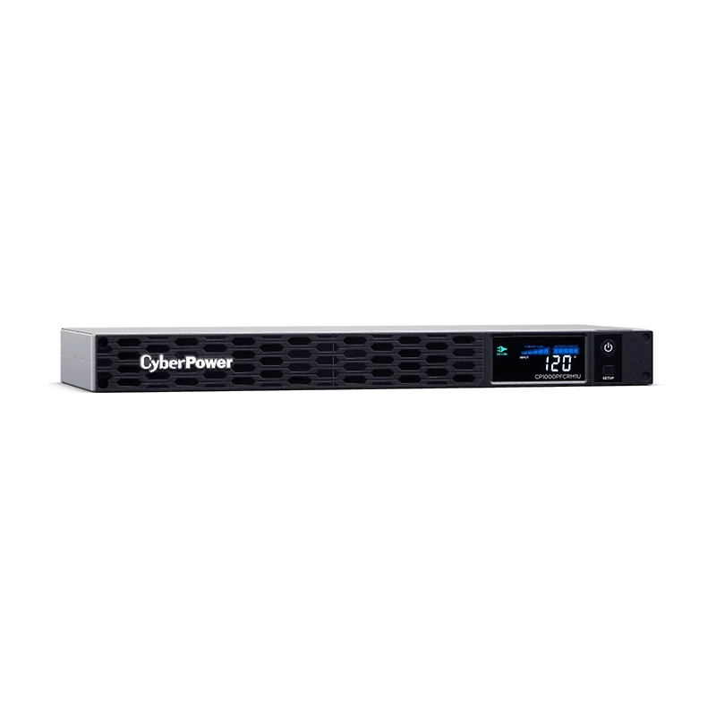 CyberPower CP500PFCRM1U 500VA/300W PFC Sinewave Lcd Rackmount Ups System, Black