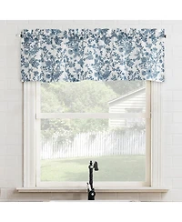 No. 918 Elodie Tonal Botanical Semi-Sheer Rod Pocket Kitchen Curtain Valance