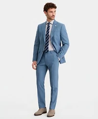 Ted By Ted Baker Mens Modern Fit Light Blue Solid Suit Separates