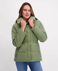 Kensie Cinched Waist Puffer