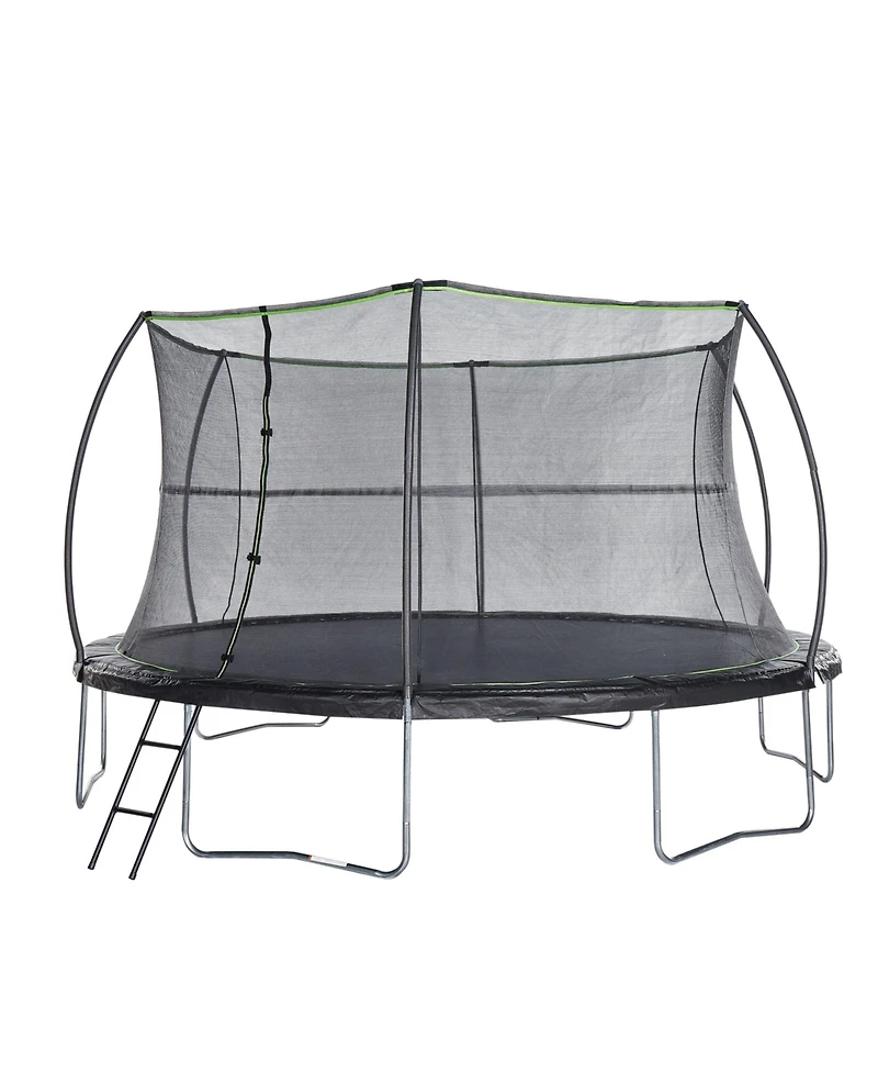 JumpKing 12' Round Trampoline with Safety Enclosure & Ladder Included – Black/Lime Green