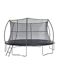 JumpKing 12' Round Trampoline with Safety Enclosure & Ladder Included – Black/Lime Green