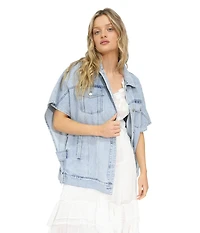 Belle & Bloom Women's California Soul Oversized Denim Vest