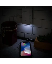 CyberPower P6WUCL 6-Outlet Wall Mount Surge Protector with Usb and Night Light, White
