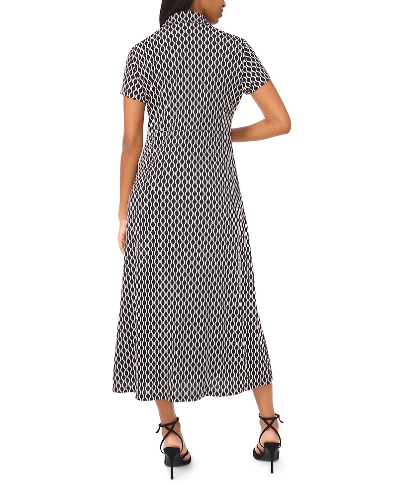 Msk Petite Short Sleeve Midi Dress