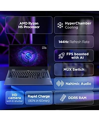 Lenovo Loq 15.6" Gaming Traditional Laptop Amd Ryzen 7 8845HS 16GB Ram Nvidia GeForce Rtx 4060 1TB Ssd Storage Windows 11 Home Fhd 144Hz - Grey