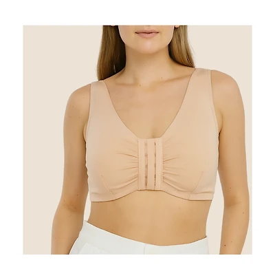 Meadow Women's Ease Cotton Front Closure Bra for Mastectomy