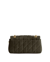 Coach Quilted Tabby Medium Suede Shoulder Bag 26