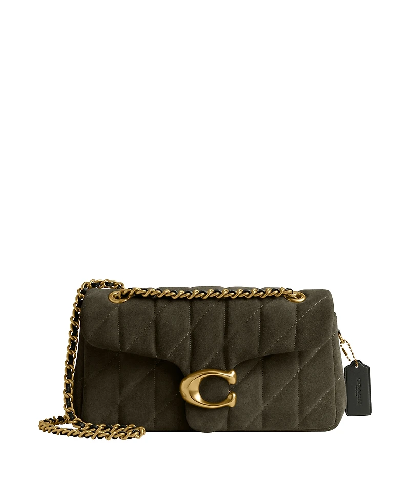 Coach Quilted Tabby Medium Suede Shoulder Bag 26