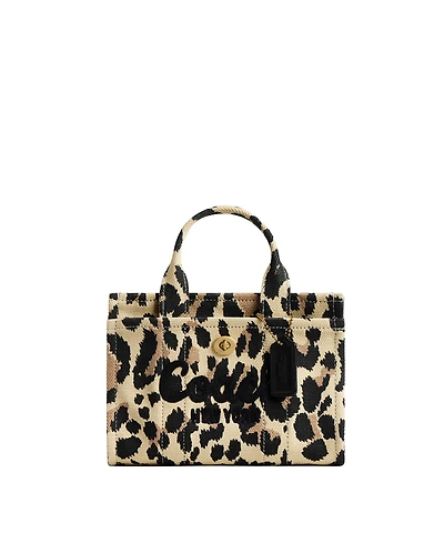 Coach Cargo Mini Canvas Leopard Print Tote Bag 20