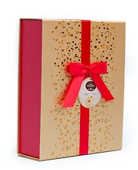Mary Macleod's Shortbread Signature Gold Gift Box with Red Ribbon Chocolate Crunch Shortbread, 18 Pieces