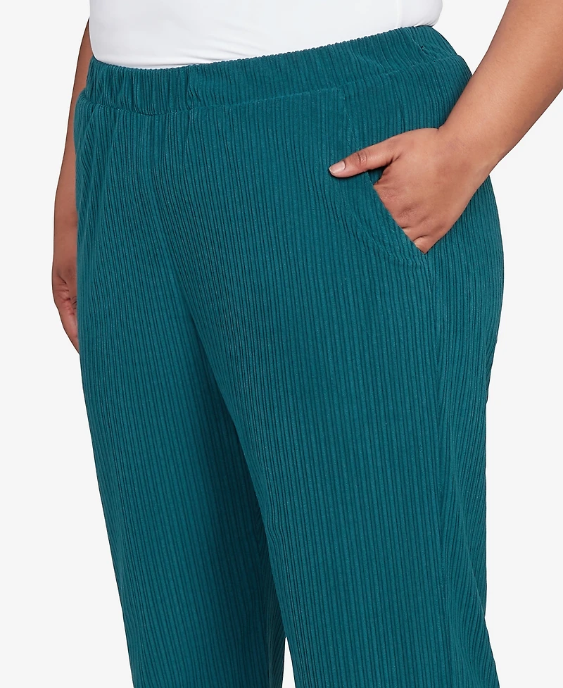 Alfred Dunner Plus Lake Champlain Ribbed Knit Ankle Pants