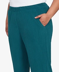 Alfred Dunner Plus Lake Champlain Ribbed Knit Ankle Pants