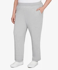 Alfred Dunner Plus Casual Vibe Cozy Medium Length Slant Pocket Pants