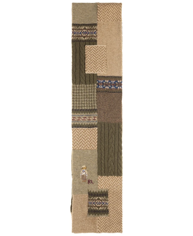 Polo Ralph Lauren Men's Charles Bear Patchwork Scarf