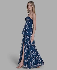 Bcbg Women's Sweetheart Neck Ruffled Gown