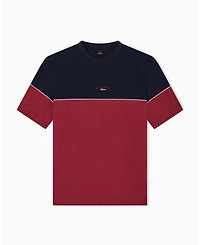 A|X Armani Exchange Men's Color Block Embroidered Center Logo T-Shirt