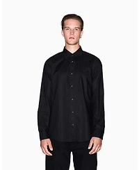 A|X Armani Exchange Men's Regular-Fit Cotton Jacquard Allover Logo Shirt
