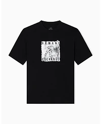 A|X Armani Exchange Men's Grid Box Splatter Graphic T-Shirt