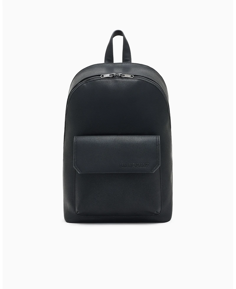 A|X Armani Exchange Men's Faux-Leather with Lettering Backpack