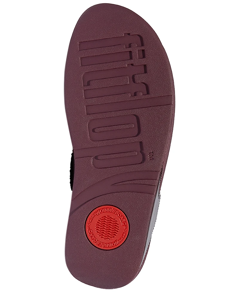 FitFlop Women's Lulu Crystal Mix Toe-Post Wedge Sandals
