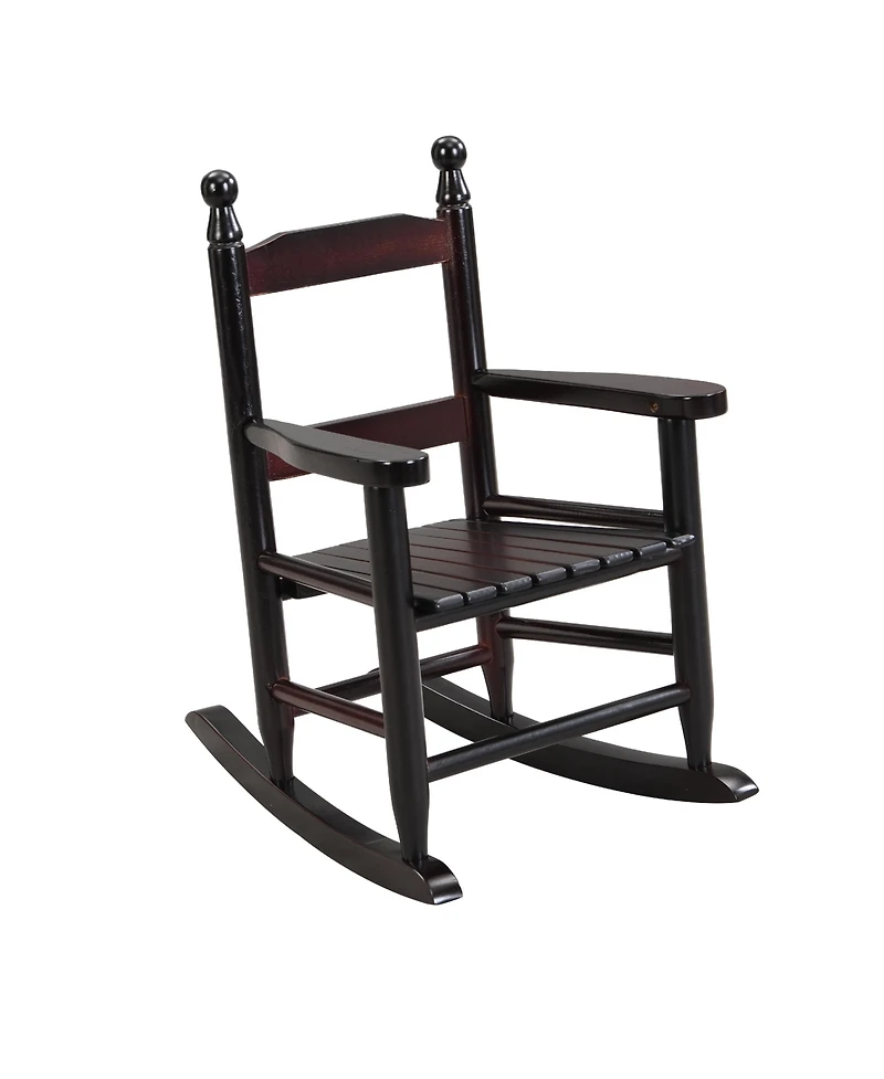 Jujabu Espresso Wood Children's Rocking Chair Kids Rocking Chair for Indoor or Outdoor