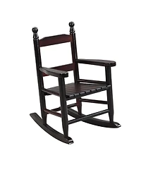 Jujabu Espresso Wood Children's Rocking Chair Kids Rocking Chair for Indoor or Outdoor
