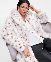 I.n.c. International Concepts Women's Printed Long Faux-Fur Coat, Macy's Exclusive