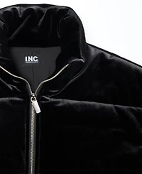 I.n.c. International Concepts Women's Cropped Velvet Puffer Jacket, Macy's Exclusive