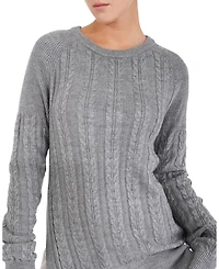 Belle & Bloom Women's At Last Cable Knit Jumper with Slit