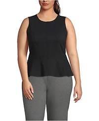 Lands' End Women's Plus Sleeveless Starfish Peplum Top