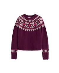 Chinti & Parker Women's Wool Blend Heart Fair Isle Sweater