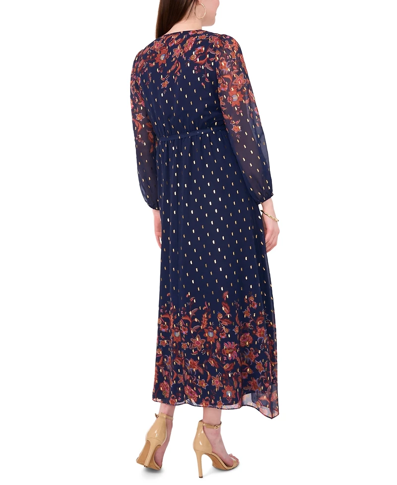 Msk Petite Long Sleeves Maxi Dress