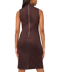 Msk Petite Suede Sleeveless Midi Dress