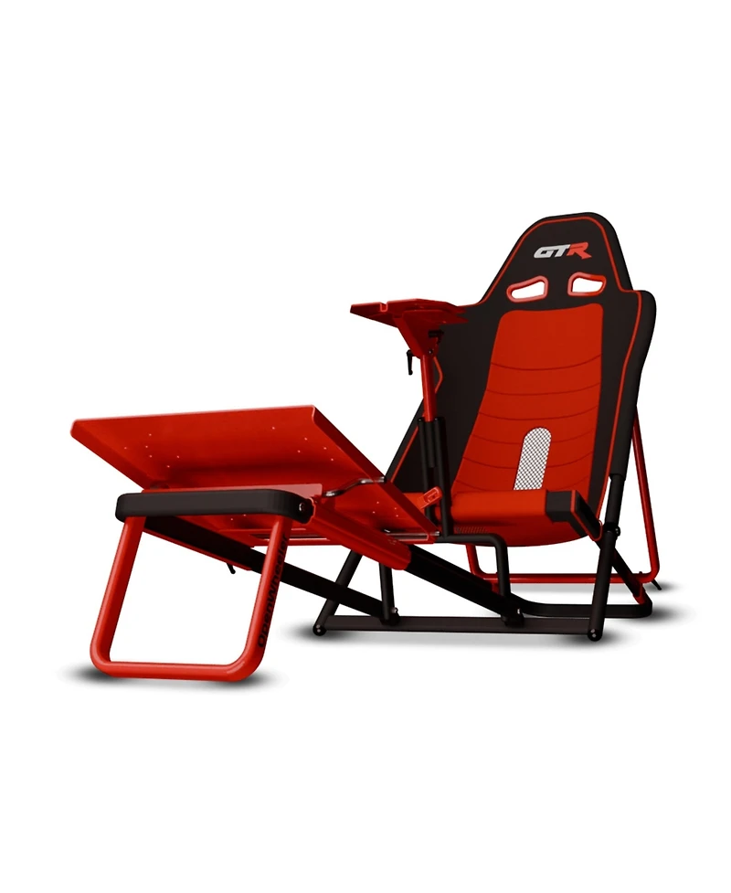 Gtr Simulator Gta Compact V2 Foldable Racing Cockpit | Adjustable Sim Racing Frame with Real Bucket Seat | Direct Drive Ready | Compatible with Pc, Xb