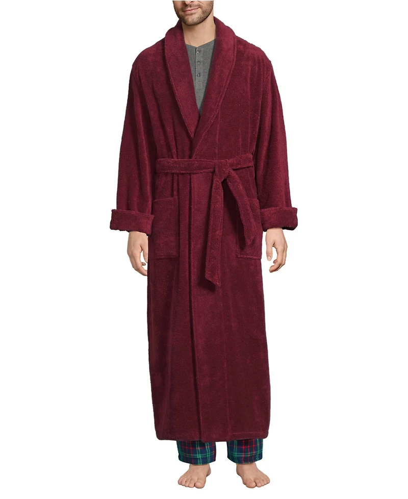 Lands' End Men's Full Length Turkish Terry Robe