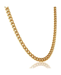 Lucky Brand Mens Gold-Tone Curb Chain Necklace